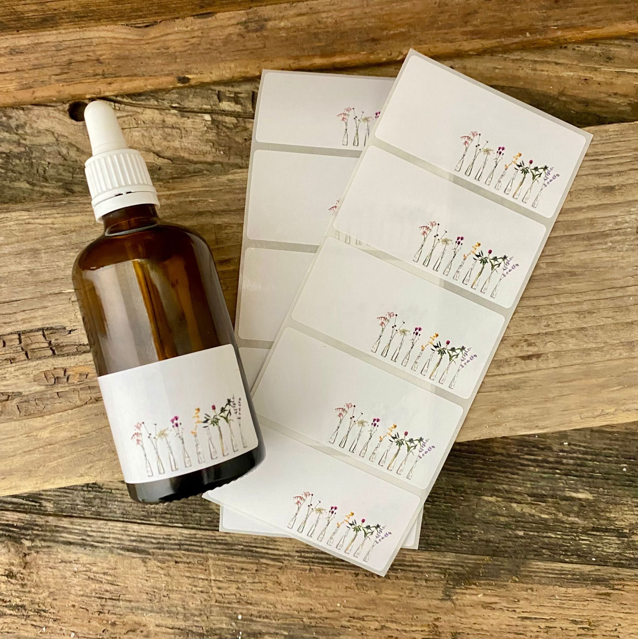 Etikette Blumenvasen