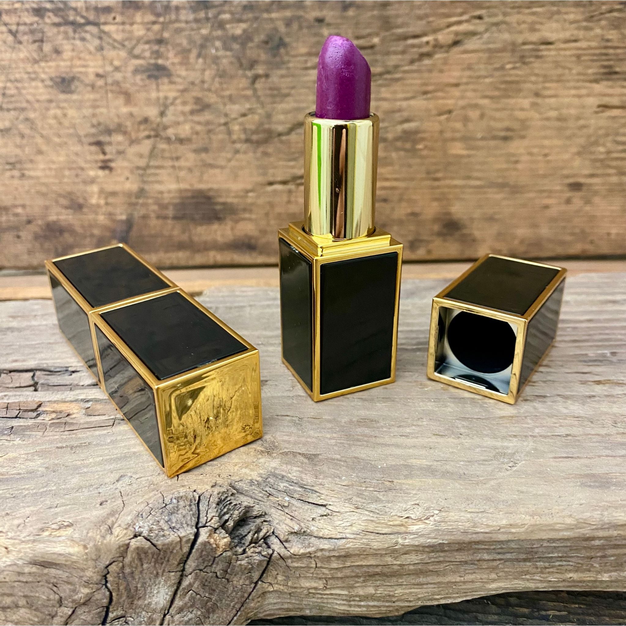 Lippenstifthülse Luxus Black & Gold