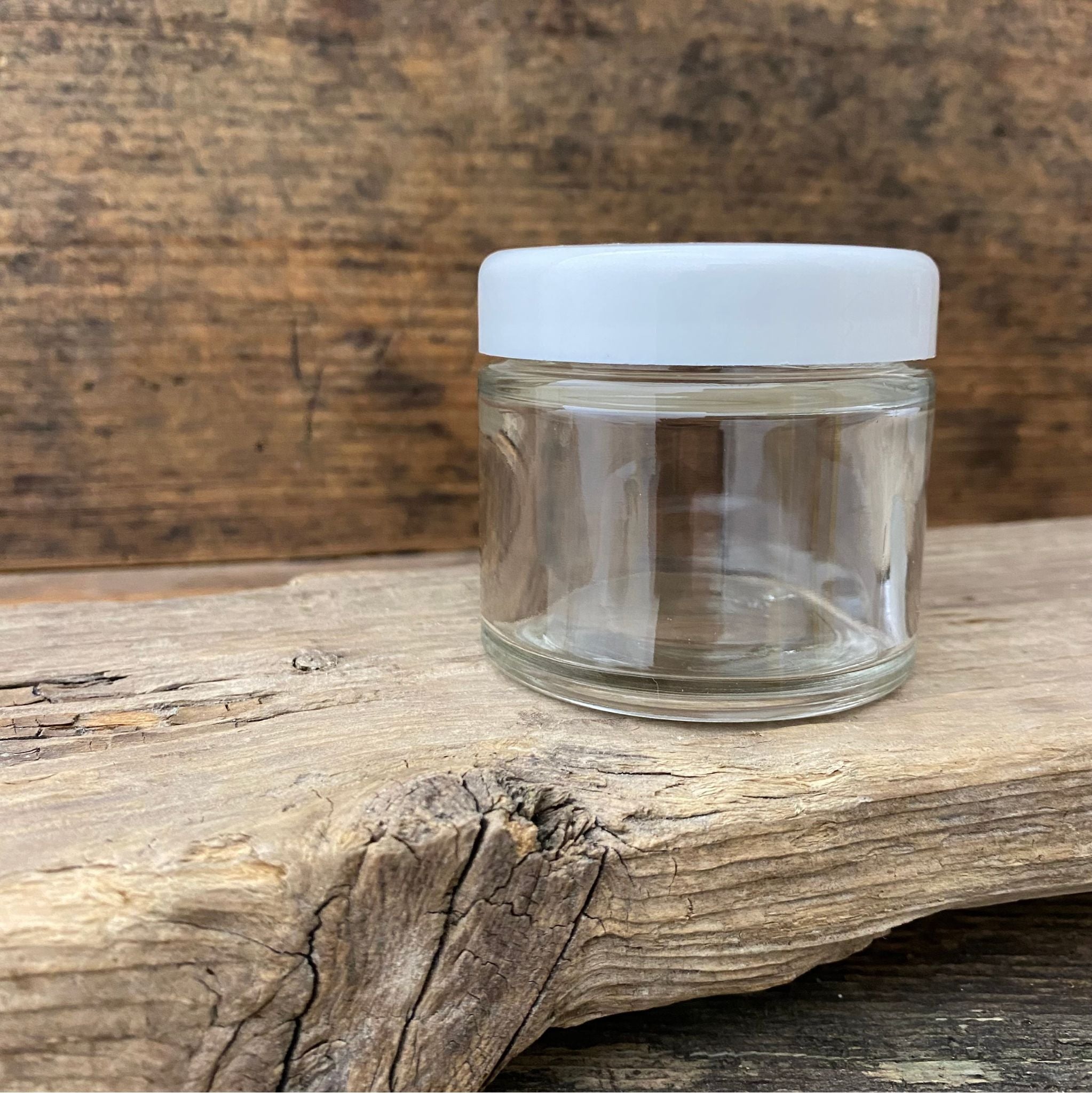 Glastiegel 100 ml, Deckel weiß