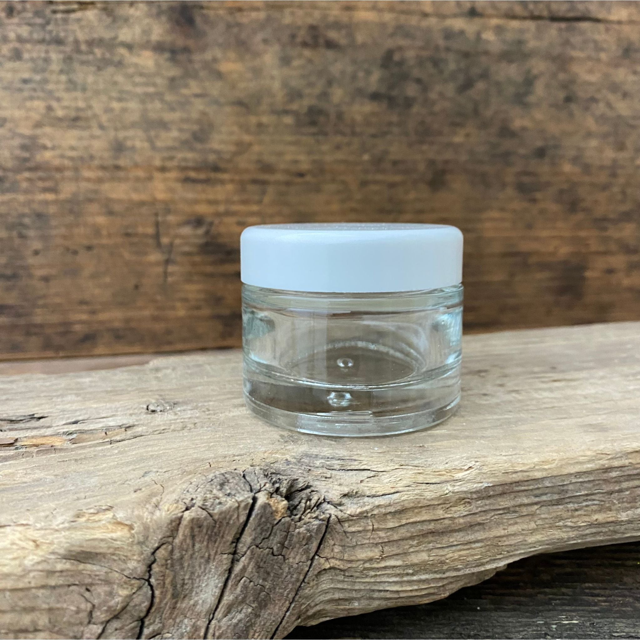 Glastiegel 30 ml, Deckel weiß