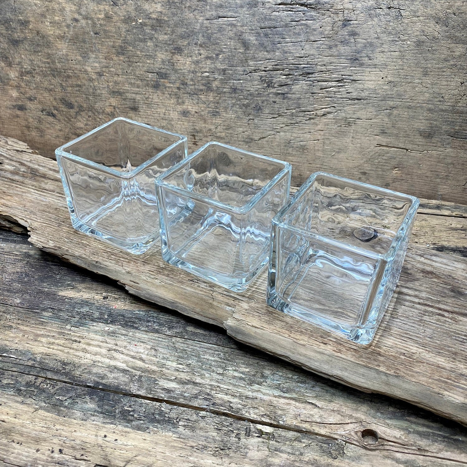 Cube Candle Glass Jar